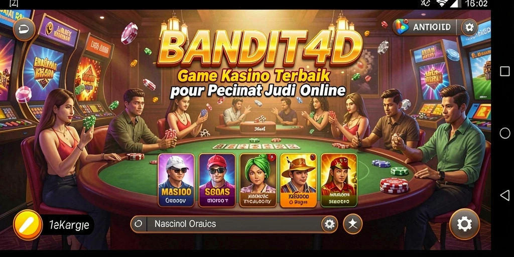 Tampilan gameplay menakjubkan di BANDIT4D dengan suasana kasino yang nyata.