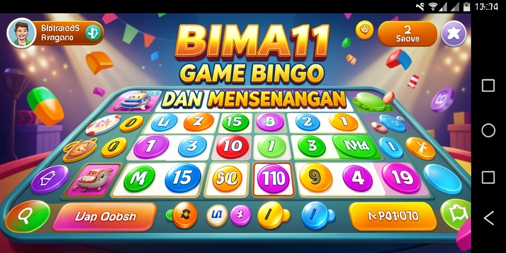 Tampilan gameplay seru BIMA11 dengan fitur Bingo menarik.