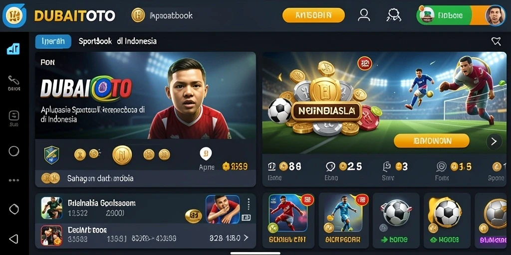 Tampilan screenshot DUBAITOTO yang menampilkan betting live dan statistik olahraga.