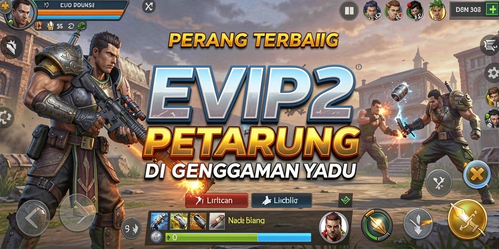 Tampilan gameplay EVIP2 yang mendebarkan dalam pertarungan yang intens.