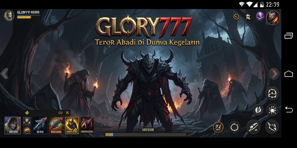 Screenshot GLORY777 menampilkan momen menakutkan di dalam rumah angker.