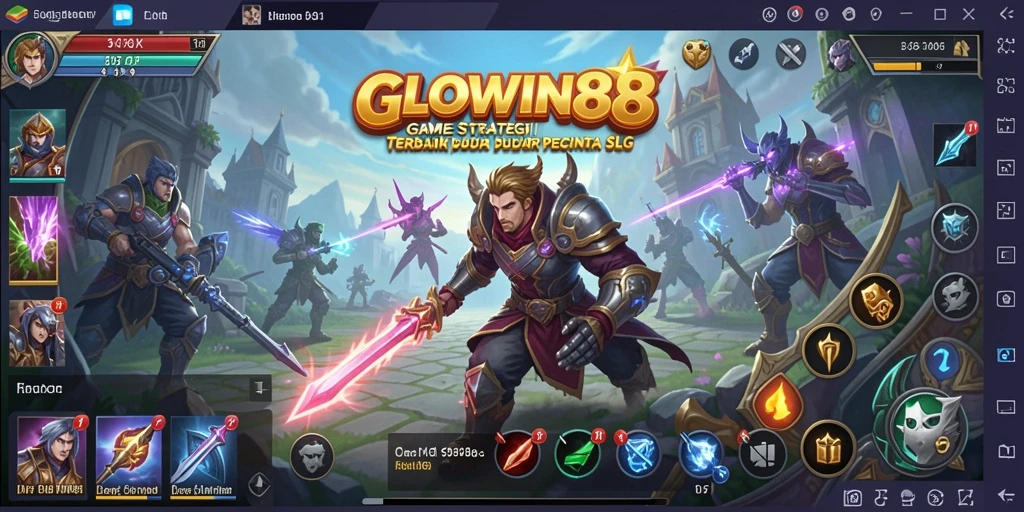 Tampilan gameplay SLG yang mengasyikkan di GLOWIN88.
