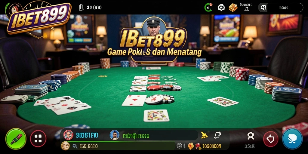 Tampilan gameplay Poker yang menarik dan interaktif.