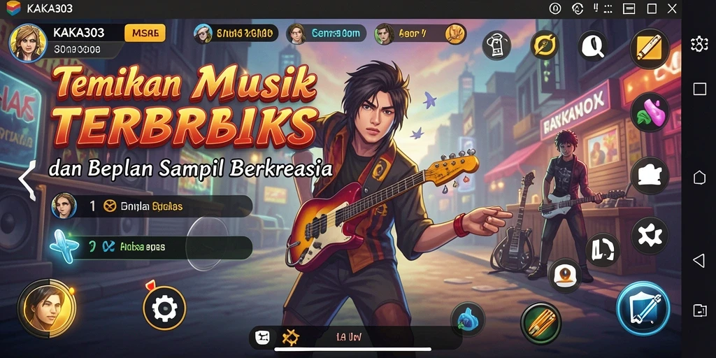 Tampilan menarik saat bermain KAKA303 dengan musik yang mengalun.