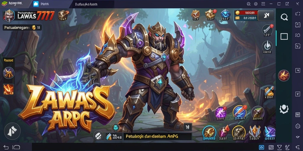 Tampilan aksi seru dalam LAWAS777 yang menampilkan pertarungan karakter ARPG.