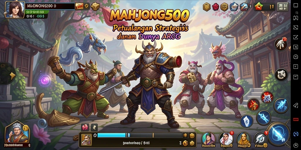 Keindahan grafis dalam gameplay ARPG MAHJONG500.