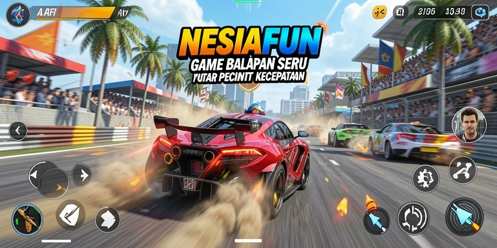 Tampilan gameplay Racing yang mendebarkan dan penuh aksi.