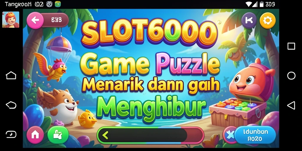 Tampilan gameplay SLOT6000 dengan berbagai puzzle menantang.