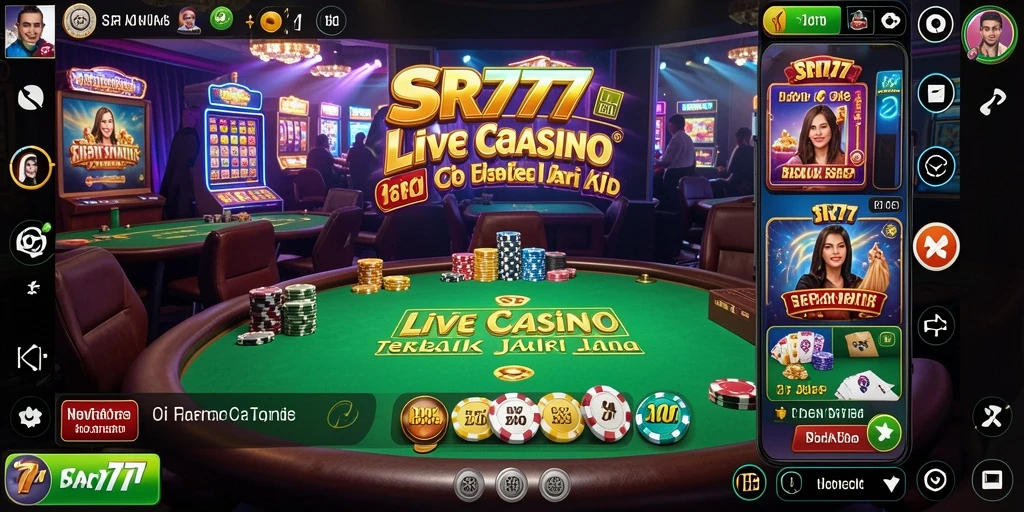 Tampilan antarmuka gameplay Live Casino SR777 yang menarik dan interaktif.