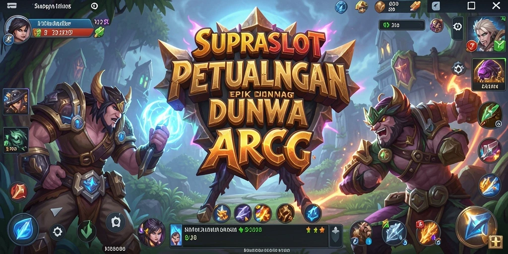 Screenshot gameplay SUPRASLOT yang menampilkan aksi pertarungan yang mendebarkan.