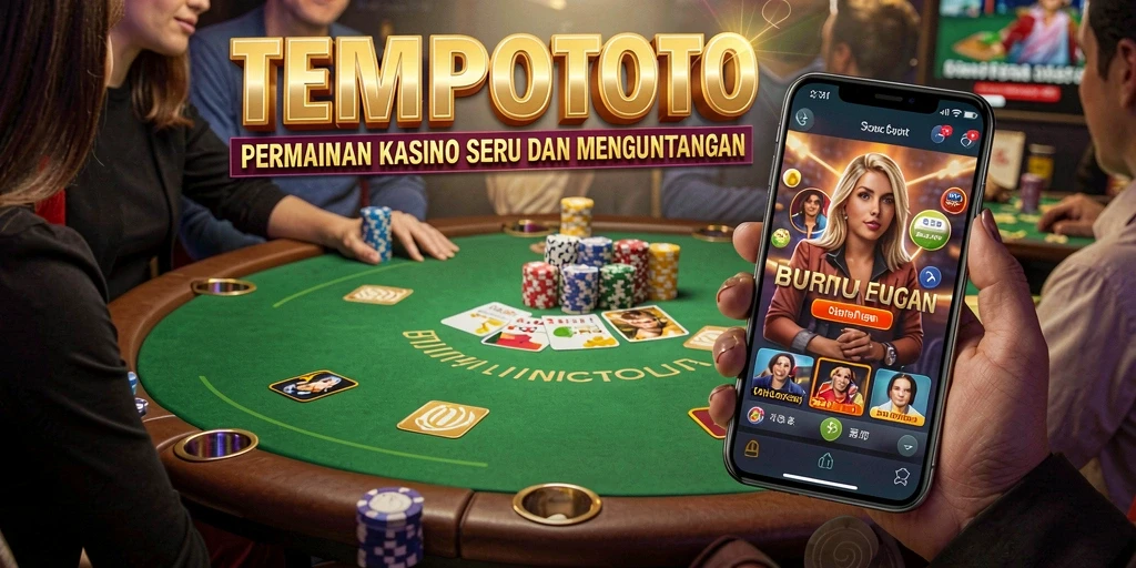 Tampilan gameplay yang menarik di TEMPOTOTO dengan elemen Kasino.
