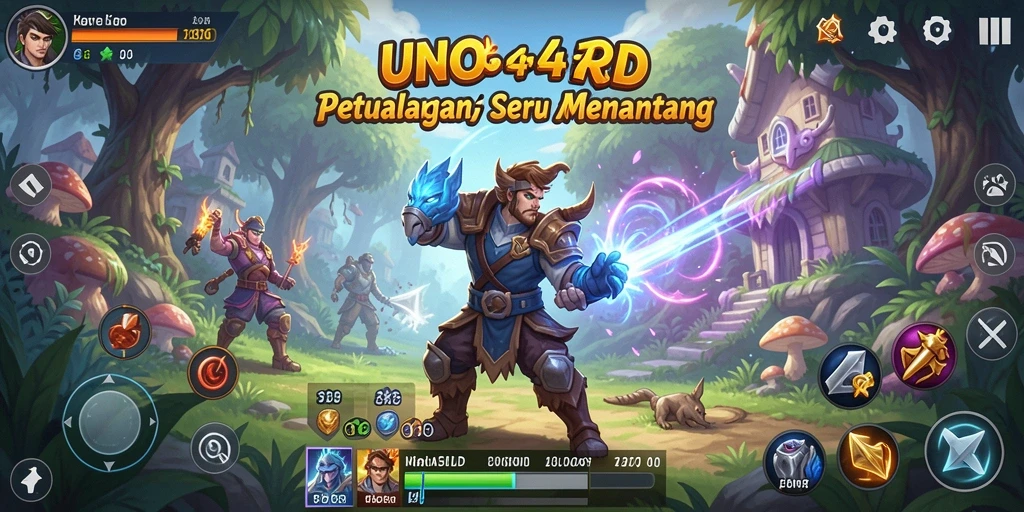Tampilan gameplay seru dalam petualangan RPG UNO4D.