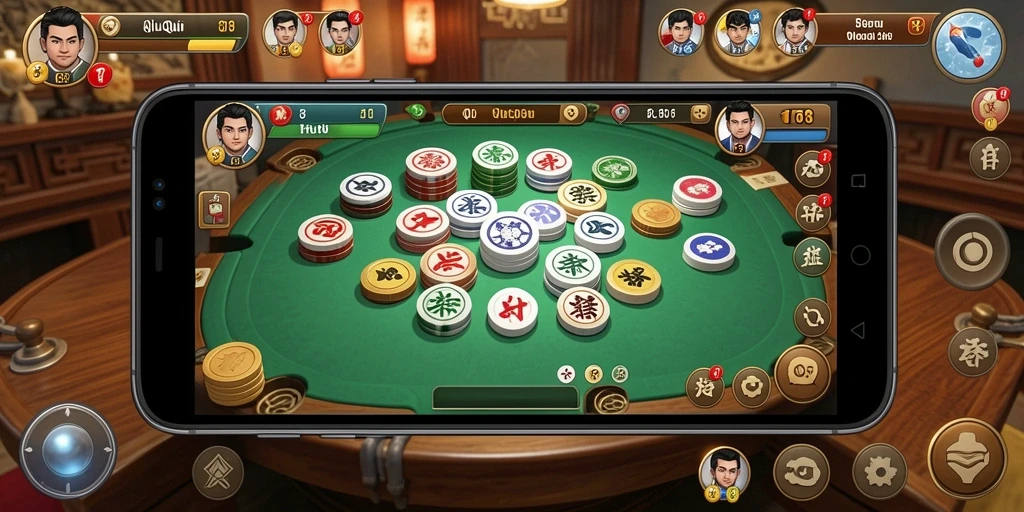 Screenshot gameplay Z18 saat bermain QiuQiu dengan teman.